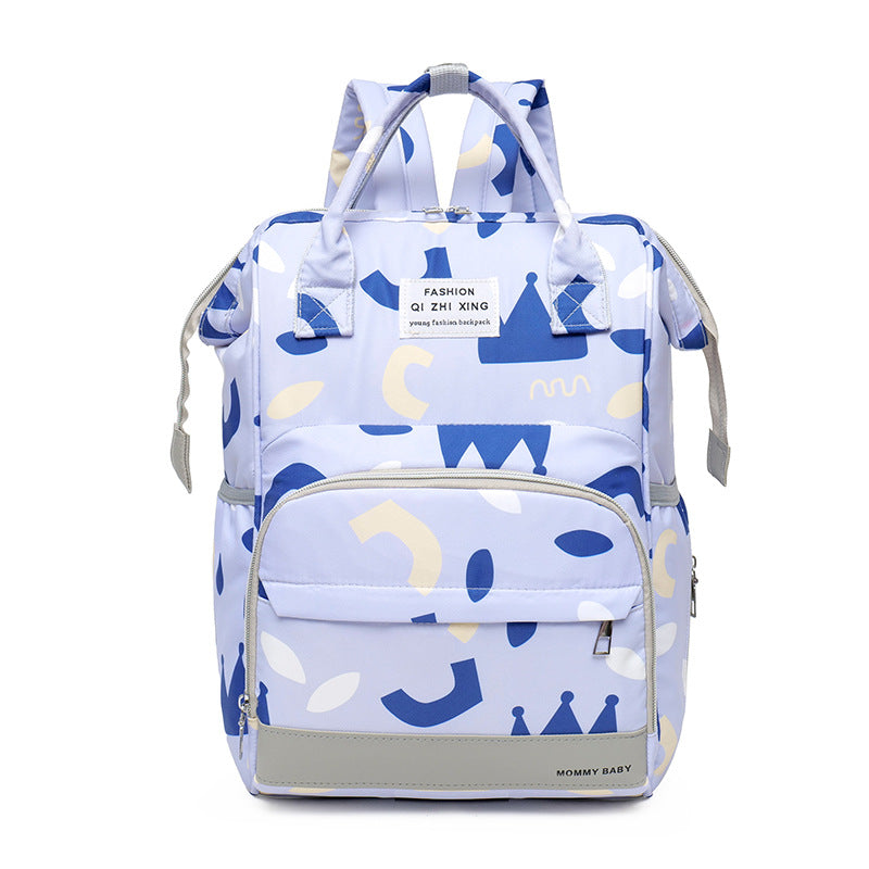 Multi-Compartment Mummy Bag Large Capacity Portable Backpack Baby Diaper Bag