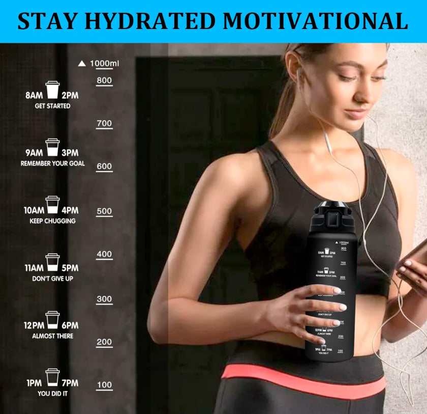 Sports Water Bottle 1-2 Litre,Motivati