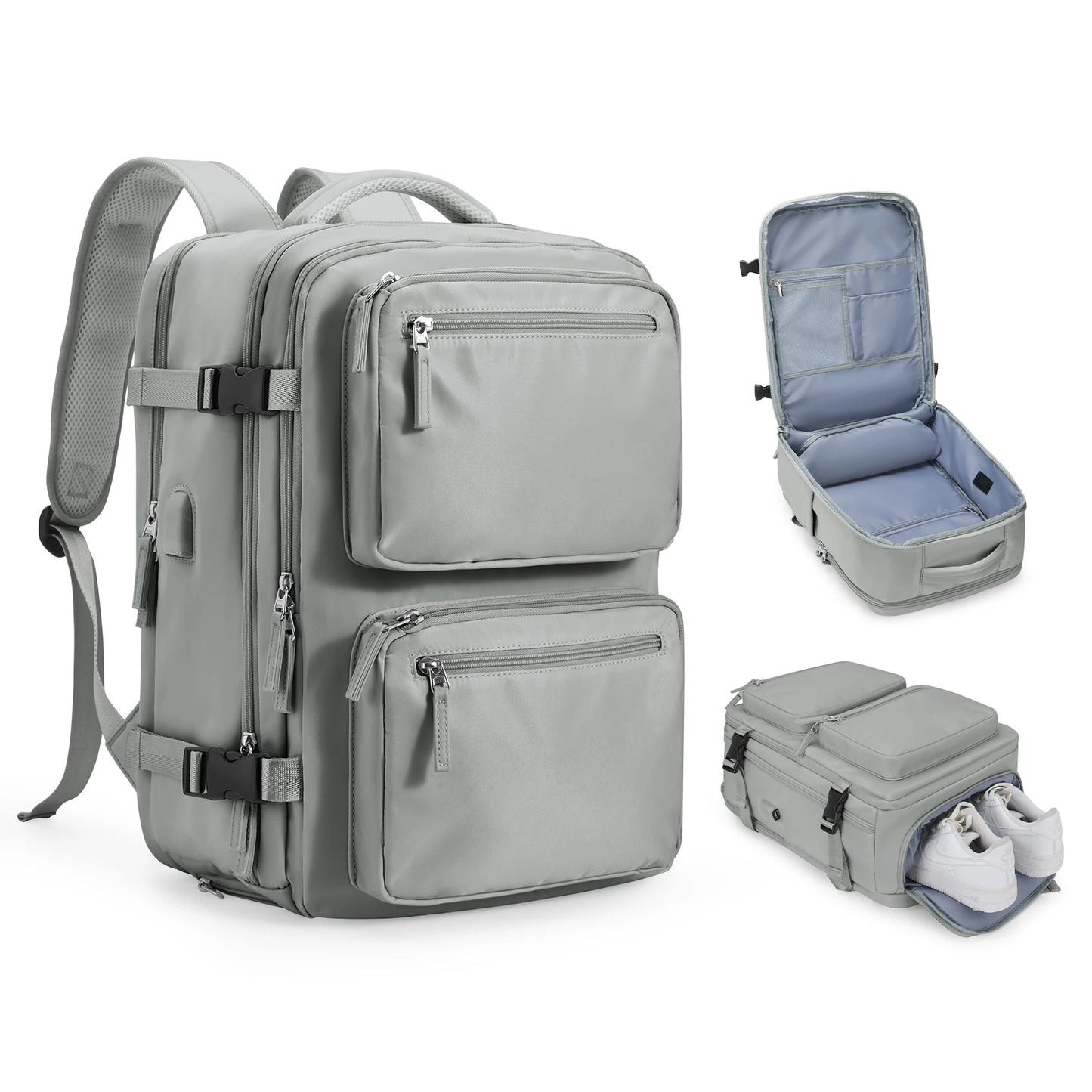 Large Travel Backpack for Women Men Cabin Bag Multifunctional Airplane Waterproof Backpack with USB Charging Anti-Theft Backpack