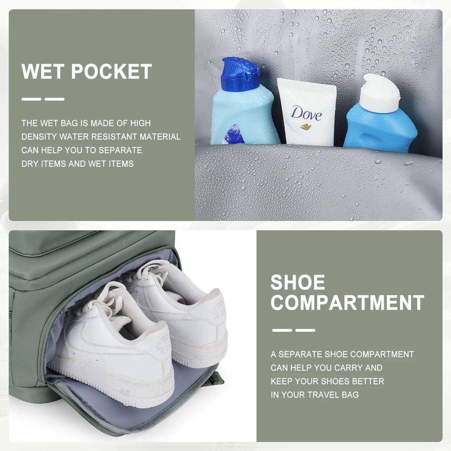 Large Travel Backpack for Women Men Cabin Bag Multifunctional Airplane Waterproof Backpack with USB Charging Anti-Theft Backpack