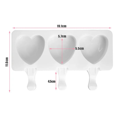 8 Hole Silicone Ice Cream Mold Magnum Silicone Mold DIY Fruit Juice Ice Pop Cube Maker Ice Tray Popsicle Mould Baking Accessorie