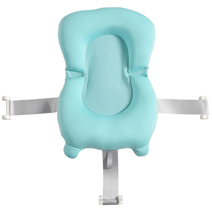 HOMCOM Baby Bath Tub for Toddler Foldable W/ Baby Cushion for 0-3 Years Green