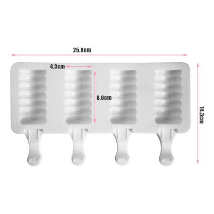 8 Hole Silicone Ice Cream Mold Magnum Silicone Mold DIY Fruit Juice Ice Pop Cube Maker Ice Tray Popsicle Mould Baking Accessorie
