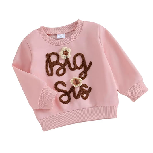Toddler Baby Girl Matching Clothes Big Sister Sweatshirt Oversized Sweater Little Sister Fall Spring Outfits