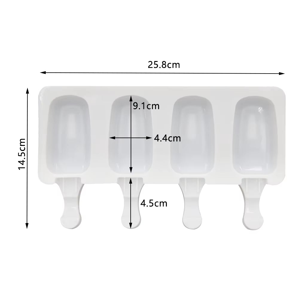 8 Hole Silicone Ice Cream Mold Magnum Silicone Mold DIY Fruit Juice Ice Pop Cube Maker Ice Tray Popsicle Mould Baking Accessorie