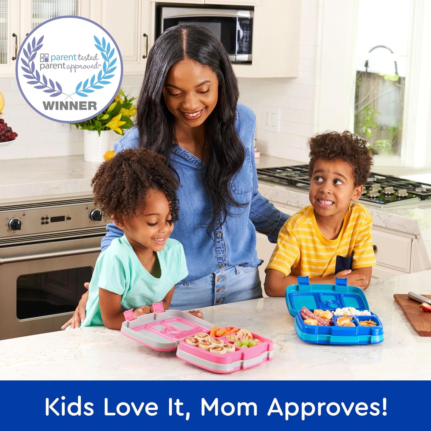 ® Kids Prints Leak-Proof, 5-Compartment Bento-Style Kids Lunch Box - Ideal Portion Sizes for Ages 3-7, Durable, Drop-Proof, Dishwasher Safe, & Made with Bpa-Free Materials (Sharks)