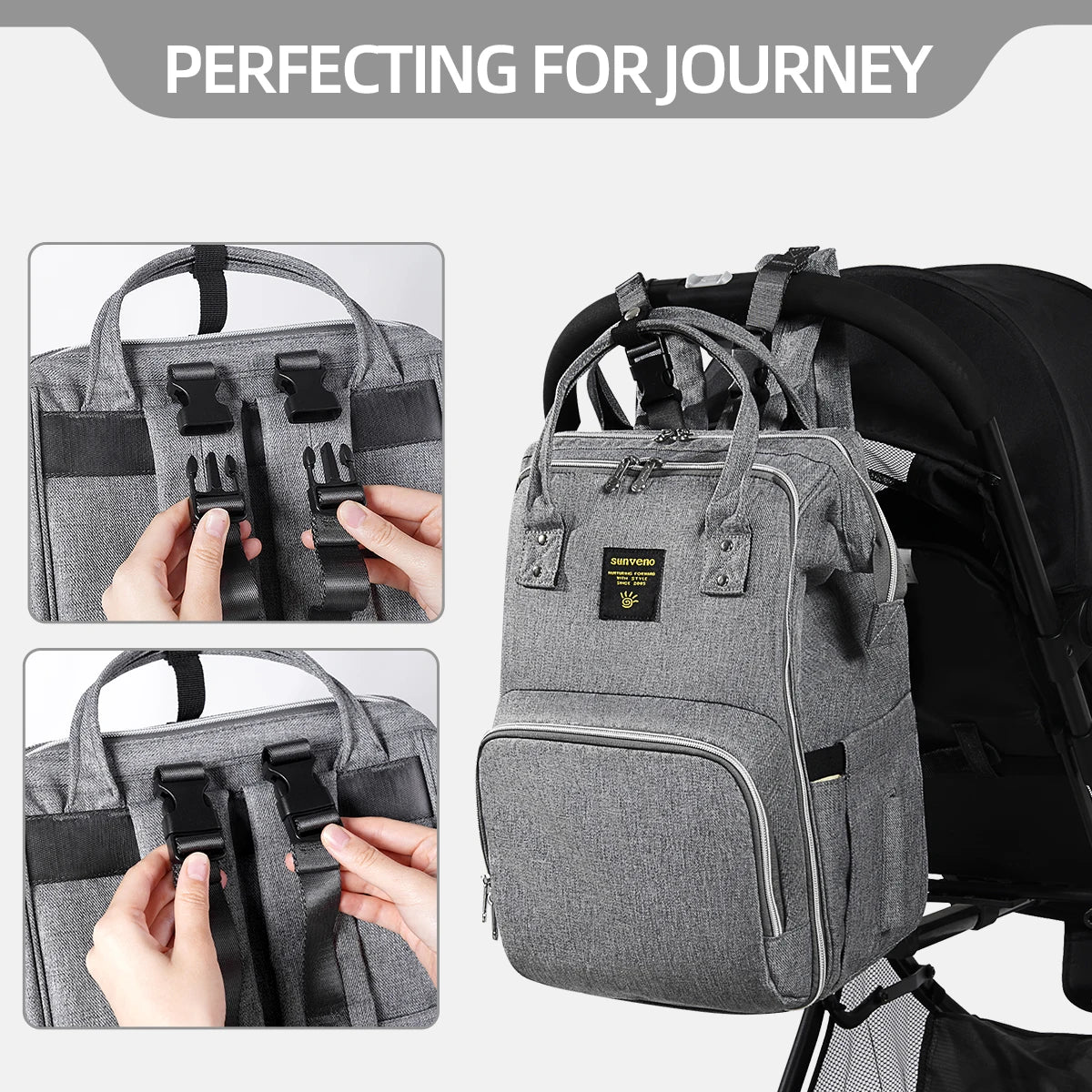 Stylish Upgrade Diaper Bag Backpack Multifunction Travel Backpack Maternity Baby Changing Bags 20L Large Capacity