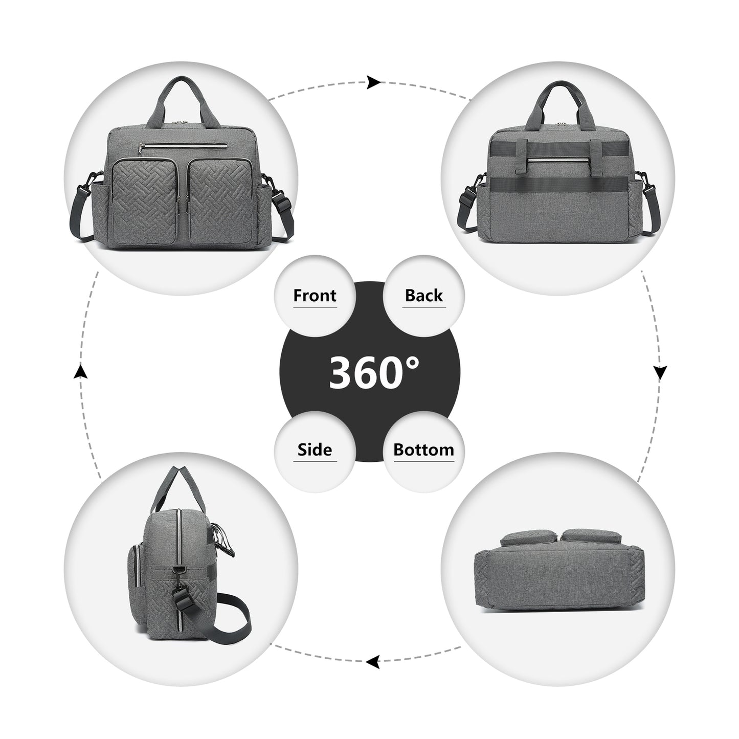 Changing Bag Set Hospital Travel Large Capacity Diaper Bag Mummy Changing Mat