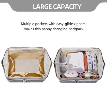 Stylish Upgrade Diaper Bag Backpack Multifunction Travel Backpack Maternity Baby Changing Bags 20L Large Capacity