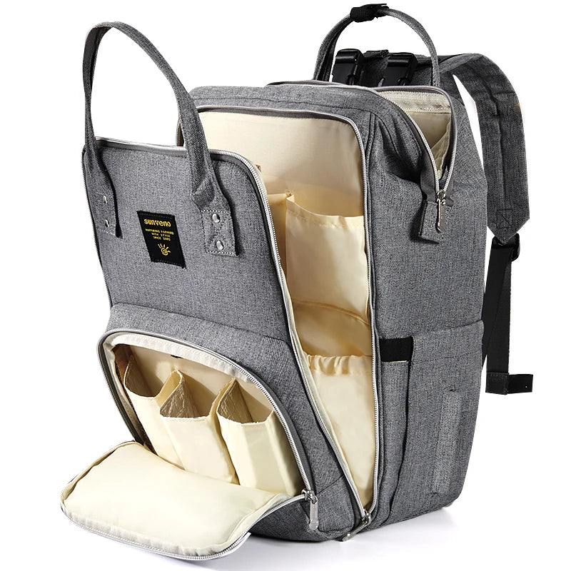 Stylish Upgrade Diaper Bag Backpack Multifunction Travel Backpack Maternity Baby Changing Bags 20L Large Capacity