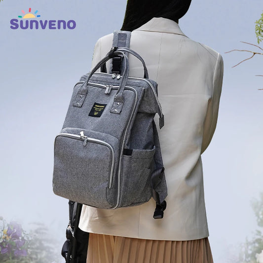 Stylish Upgrade Diaper Bag Backpack Multifunction Travel Backpack Maternity Baby Changing Bags 20L Large Capacity